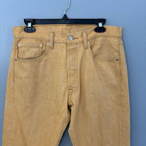 Levis 501XX Jean Mens 32x34 (Actual 32x31) Button Fly Made Mexico Y2K Beige - Picture 2 of 13